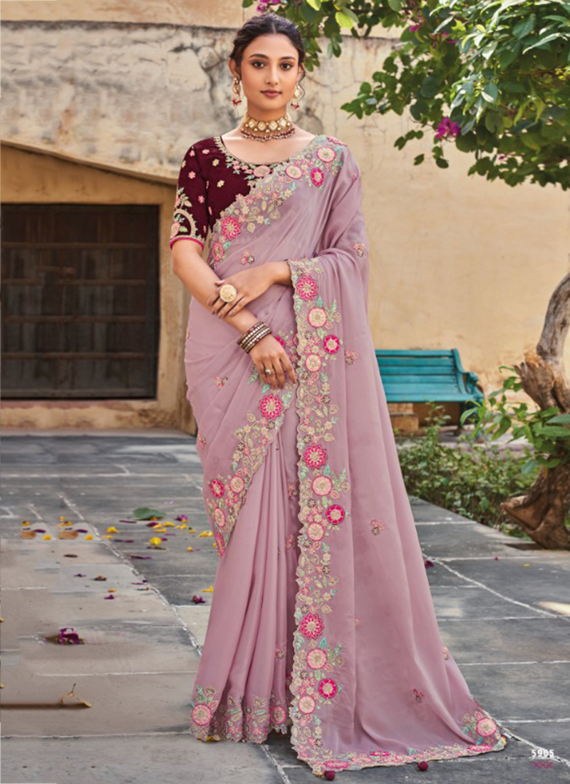 lifestyle sunny days vol 1 series 79861-79866 organza tissue saree