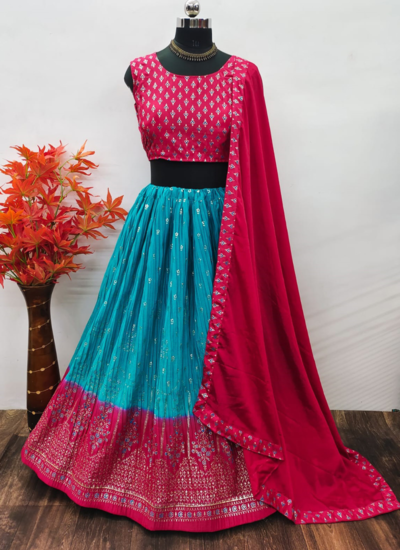 Blue and clearance pink combination gown