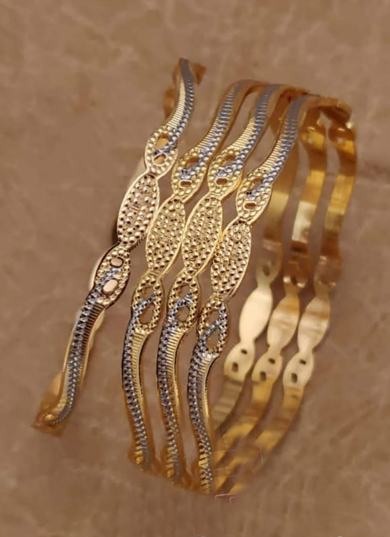 Buy Trendy Premium Quality Designer Micro Gold pcs Bangles