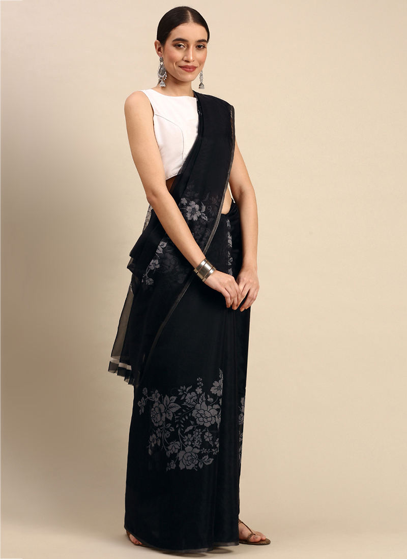 Black Triveni Sarees Diesel - Buy Black Triveni Sarees Diesel online in  India