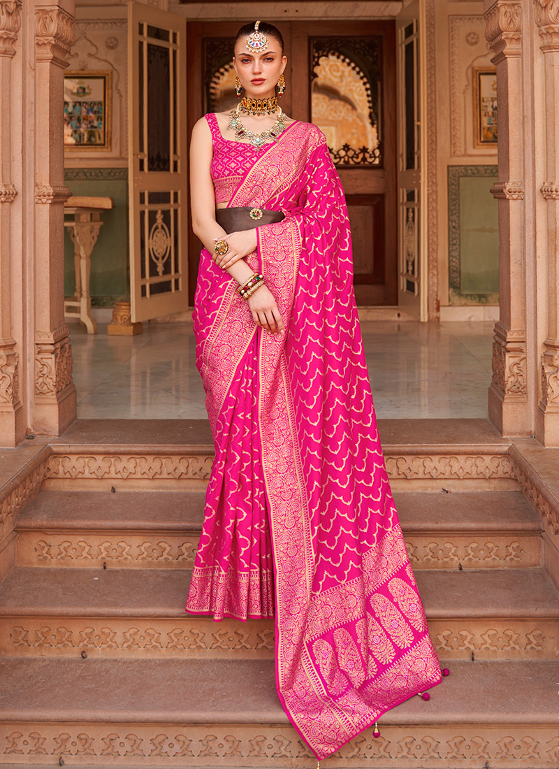 MAHARANI SILK BY MONJOLIKA FASHION BANARASI SILK TRADITIONAL WEAR SAREE  EXPORTER IN SURAT - Reewaz International | Wholesaler & Exporter of indian ethnic  wear catalogs.