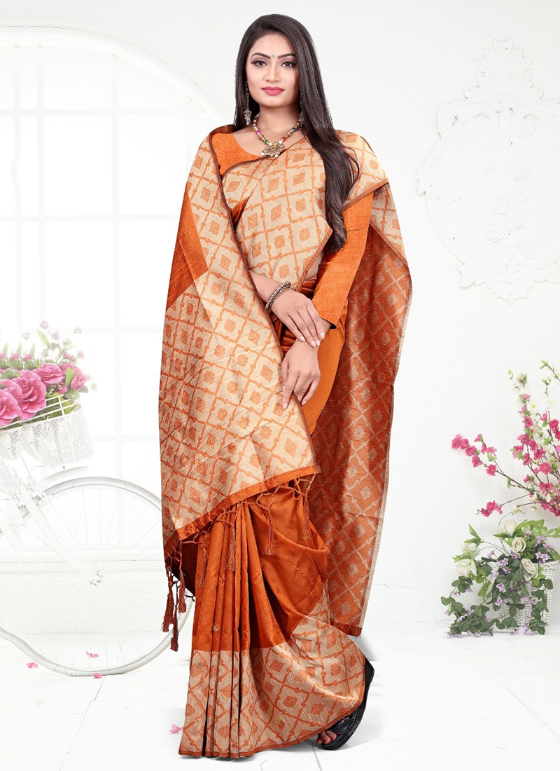 Zigzag Raw Silk Wholesale Weaving Sarees Pieces Catalog Catalog