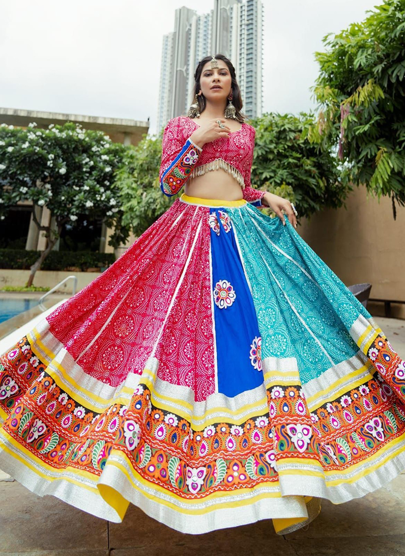 Shop Online Bridal Wear Satin Silk Lehenga Choli in Multi colour - Shivani  Style House UK