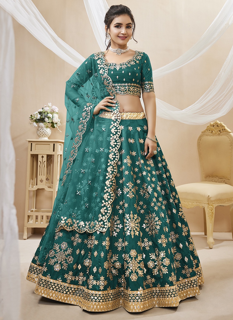Shop Online Multi Colour Silk Sangeet Trendy Lehenga Choli : 169772 -  Lehenga Choli