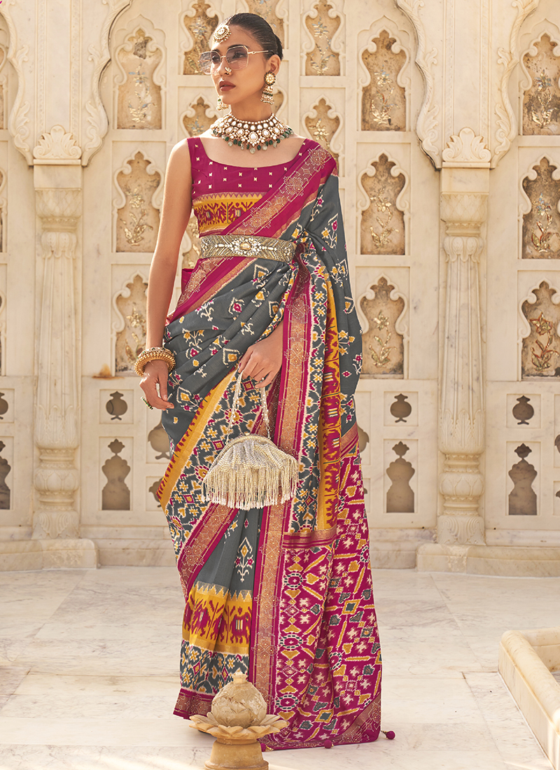 Shangrila Shivangi Silk Party wear Frill Saree: Textilecatalog