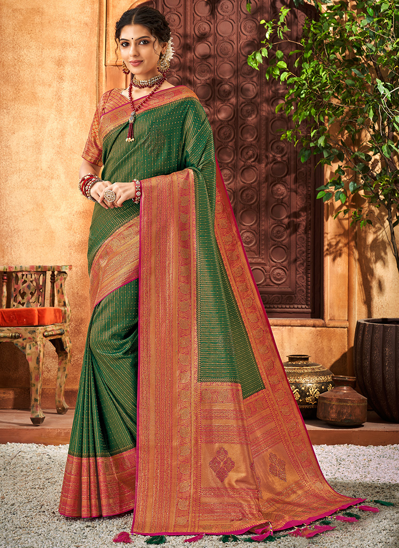 designer fancy pallu saree