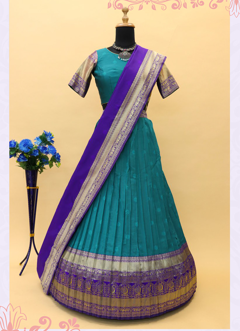 Ethnic Silk Frock Designs | Shop Authentic Pattu Gowns Online | The Nesavu  – The Nesavu