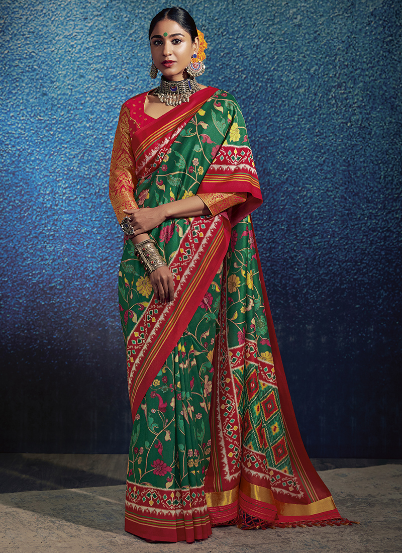 Modern Green Viscose Dola Jacquard Designer Party Wear Heavy Salwar Suit Collection With Green Santoon