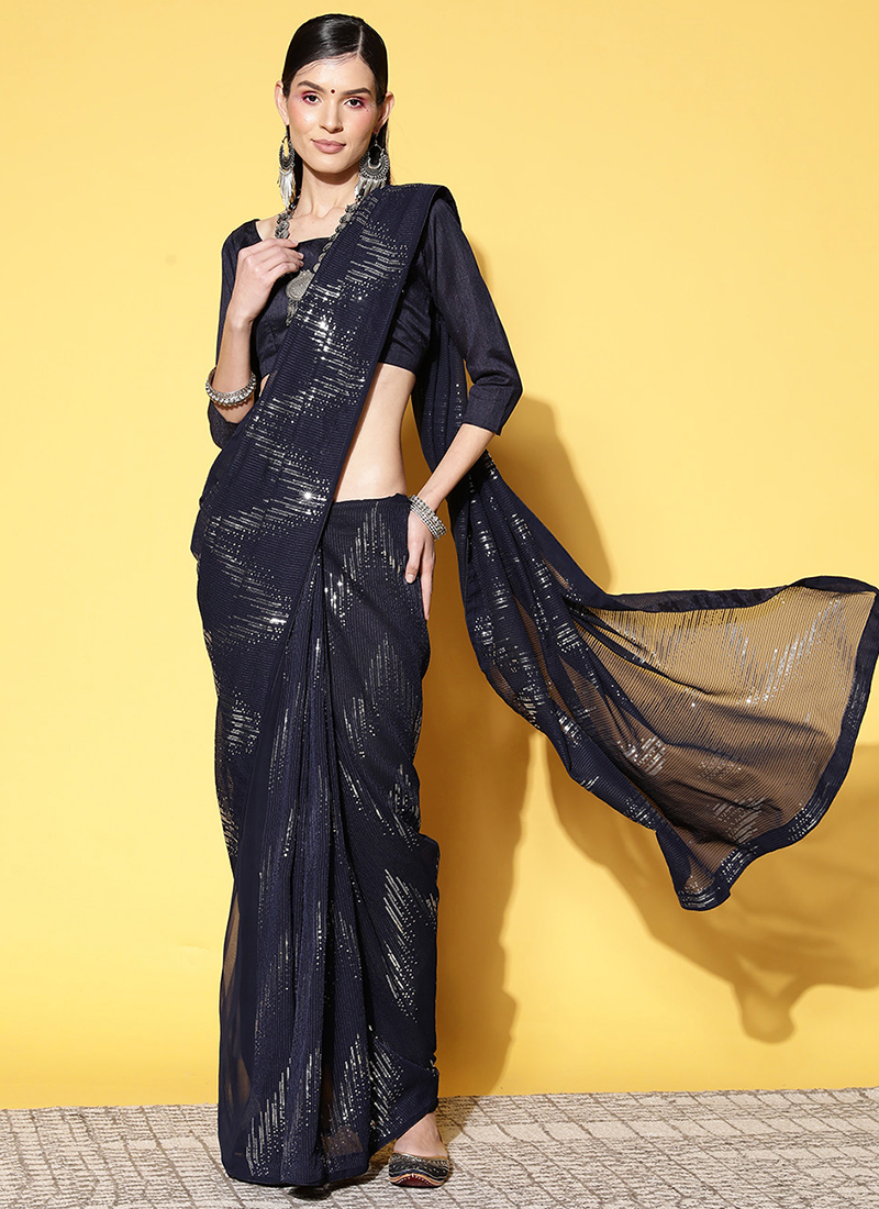 Border Shaded Party Wear Designer Imported Fancy Fabric Saree, Dry Clean,  With Blouse Piece at Rs 1199 in Surat