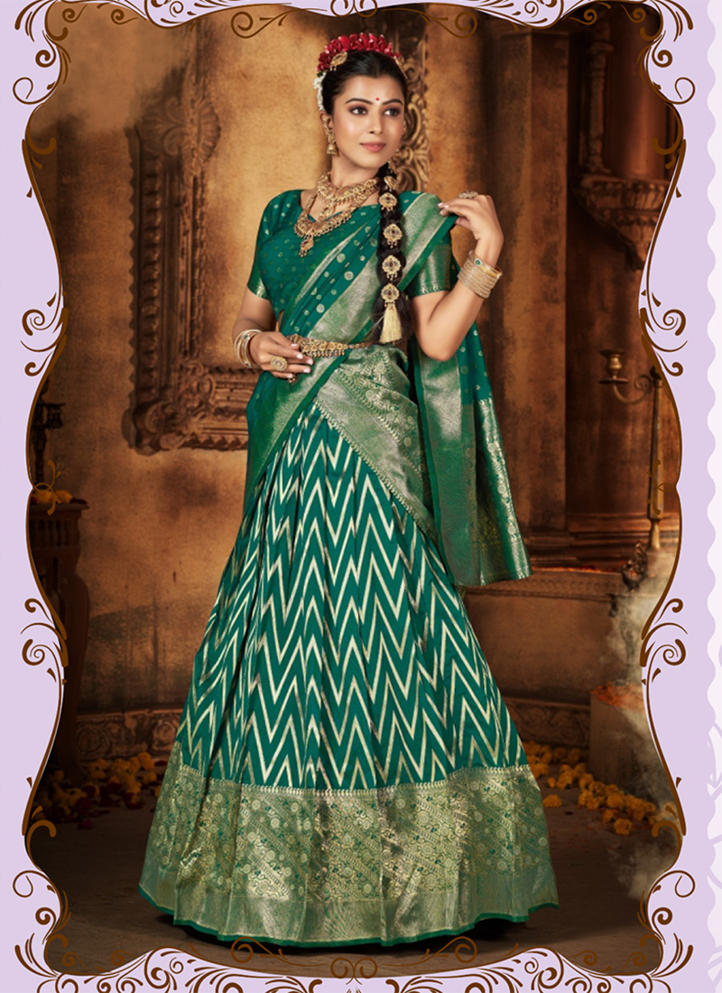 Buy Banarasi Exclusive Semi-Stitched Lehenga choli collection