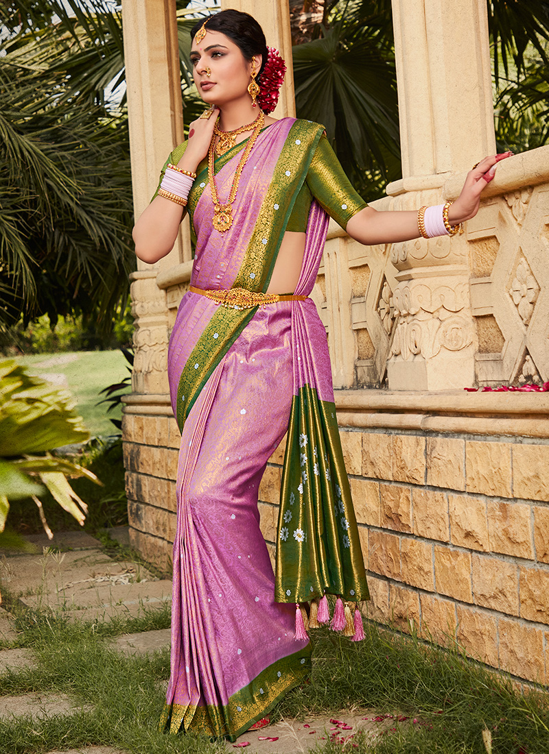 Pink Silk Sarees For Wedding