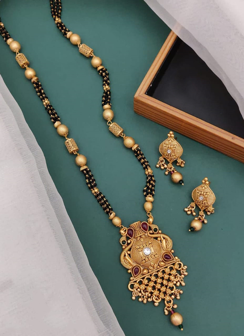 Buy Fancy Antique Premium Quality Brass High Gold Long Mangalsutra