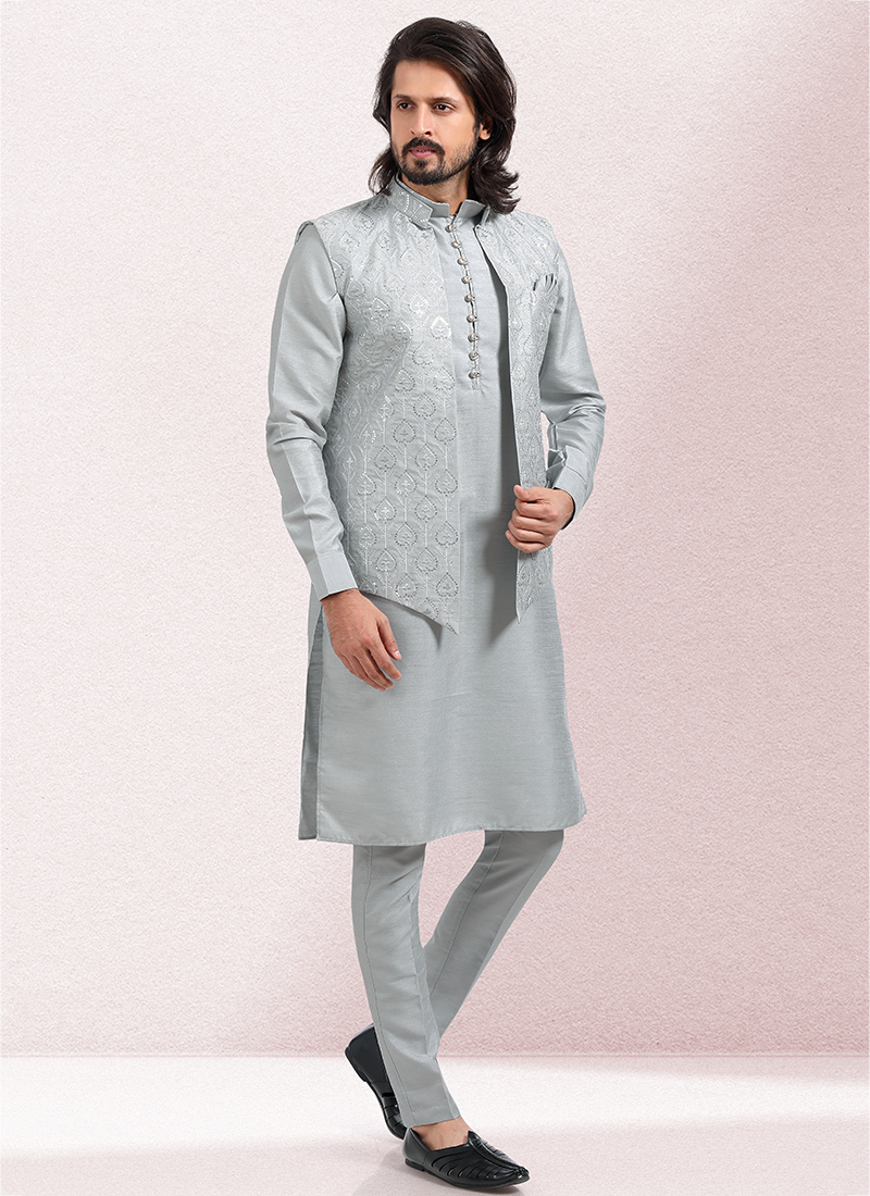 Grey Kurta Pajama Shahid Kapoor In Gray Kurta Pajama