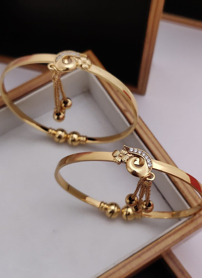 Ring Into Ring Latest Design High-quality Gold Plated Bracelet For – Soni  Fashion®