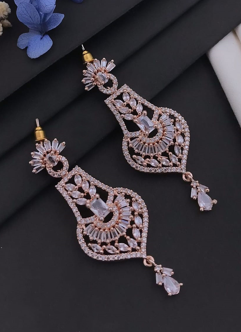 Glamorous American Diamond Earrings (KDB-2096346) - KDB Deals-sonxechinhhang.vn