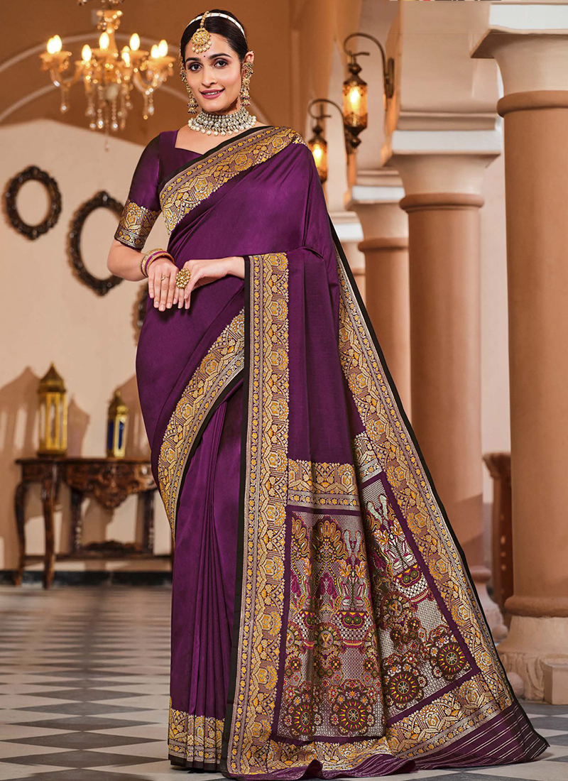 Wine Colour Tussar Silk Saree With Jamdani Weaving – Bahuji - Premium Silk Sarees  Online Shopping Store