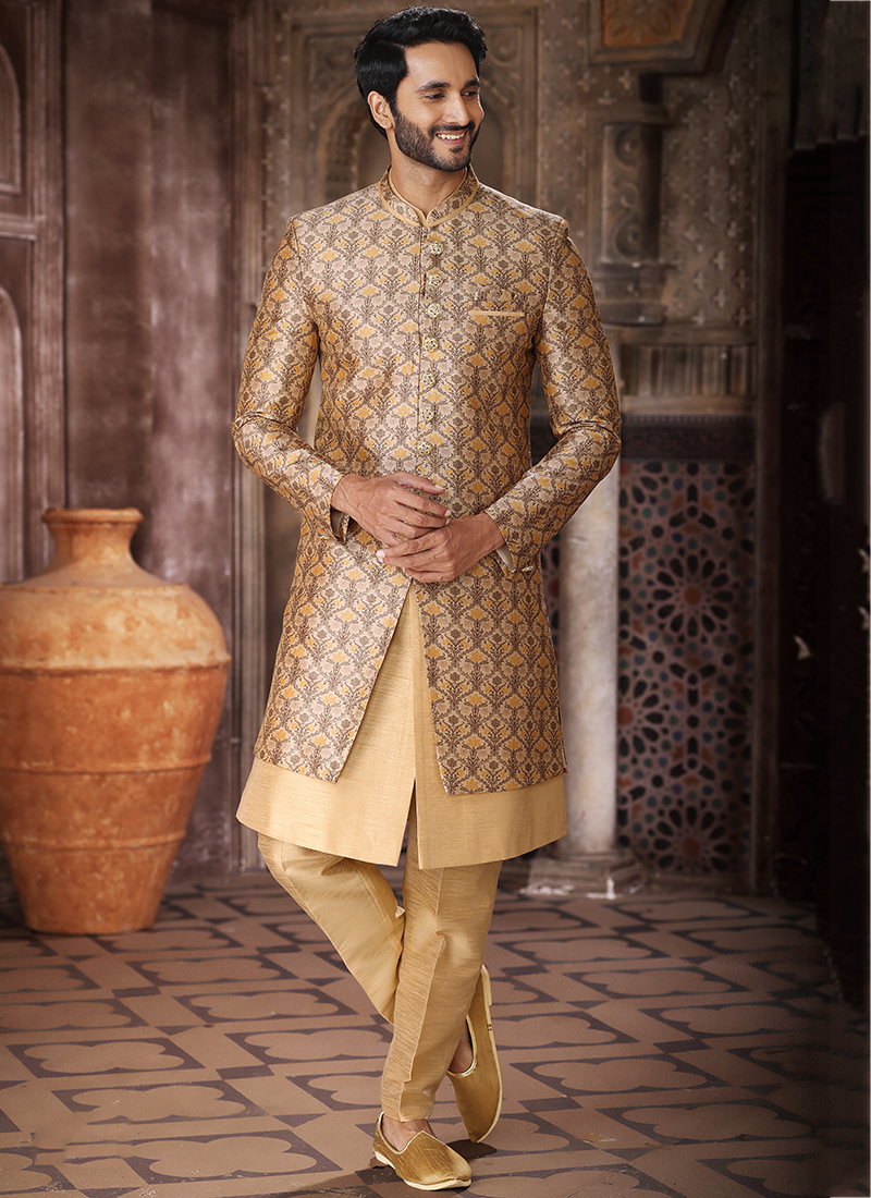 Indo western mens outlet wedding wear