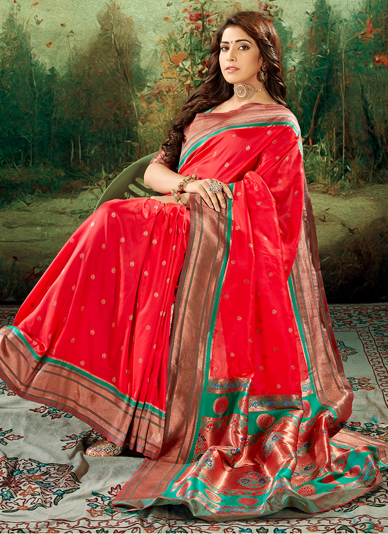 paithani #saree #dress Paithani lahenga | Indian saree blouses designs,  Indian designer outfits, Indian outfits lehenga