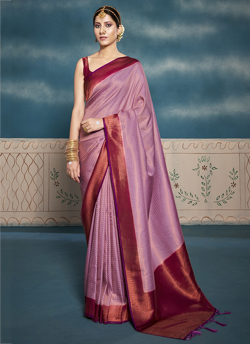 Perrot Green Kanjivaram Saree For Wedding