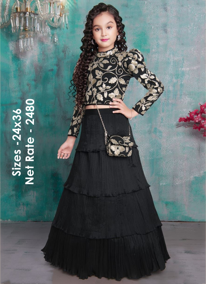GIRLS LEHENGA CHOLI Indian Ethnic Party Wear Lengha Chunri Frill Skirt Top  Dress $18.67 - PicClick