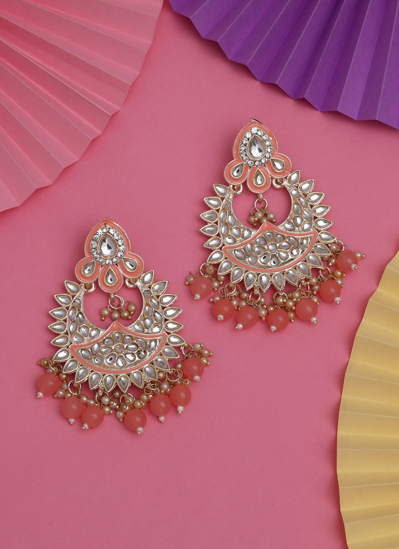 Gold Plated Multicolored Meenakari Earrings AJP2023-47 – amairajewellery