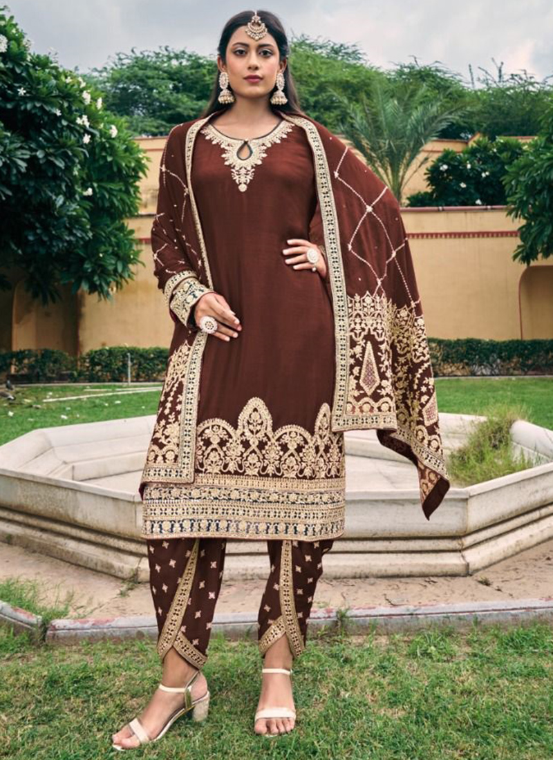 Buy Wedding Wear Green Sequins Work Georgette Readymade Salwar Suit Online  From Surat Wholesale Shop.