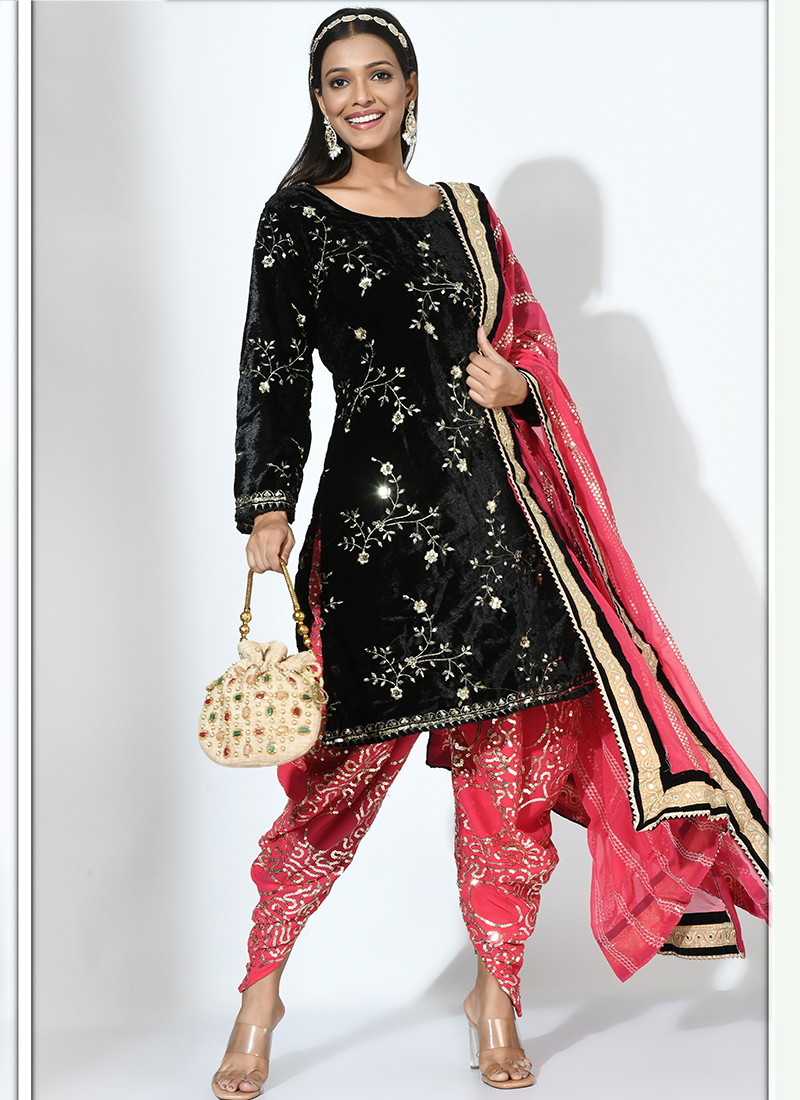 PunnaKiDuniya Recommends : Miraan Cotton Printed Readymade Salwar Suit For  Women(BANDCOLOR940, Black) - PaisaWapas