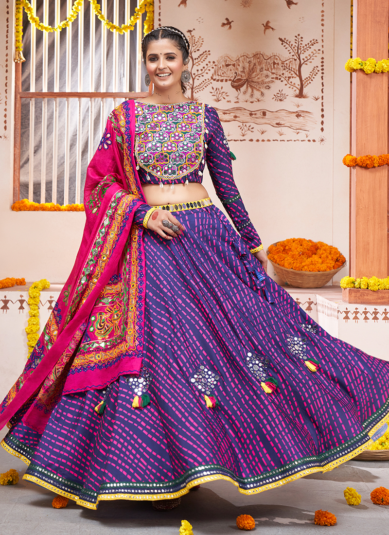 Girls Tomato & Grey Embroidered Ready to Wear Lehenga & Blouse With Du –  Betty Ethnic India