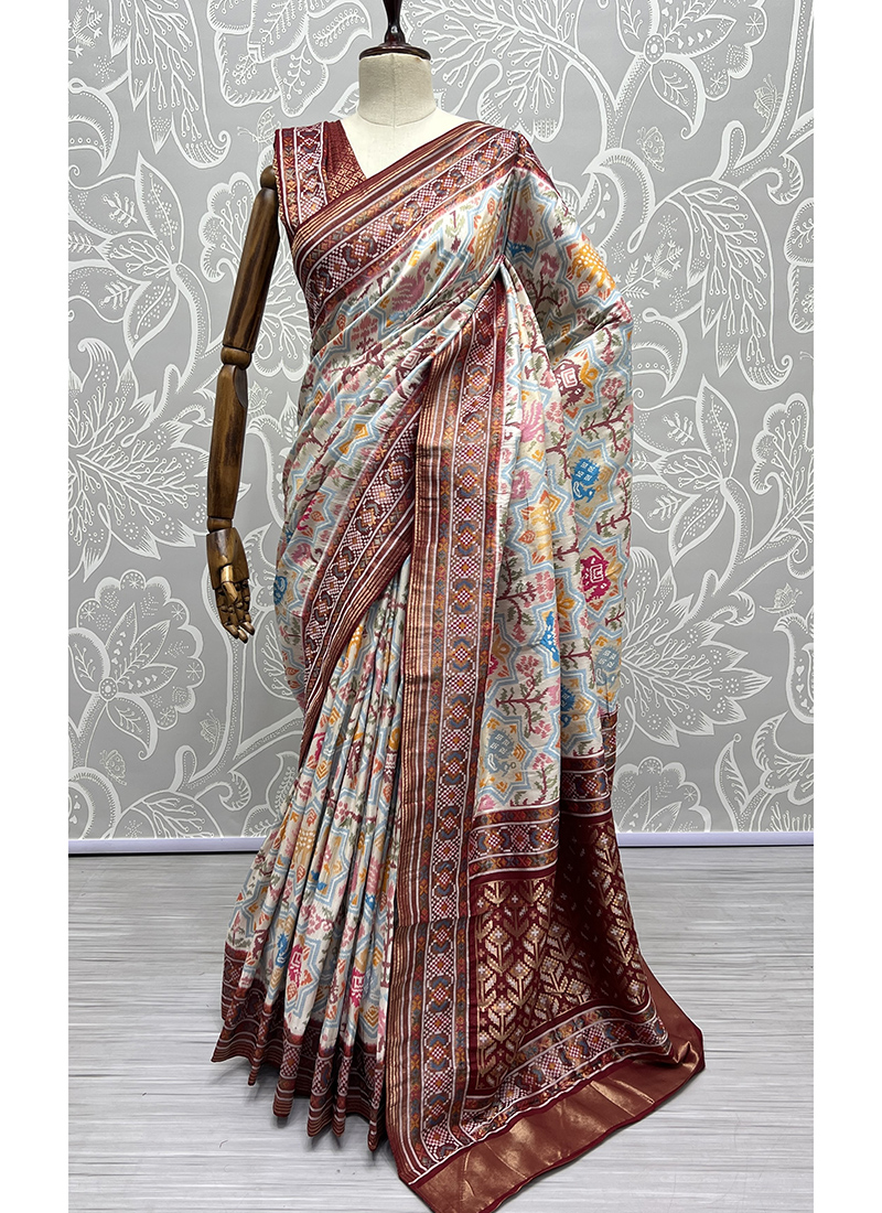 LATEST COTTON SILK SAREE WITH MEENA WORK – Sudarshansarees