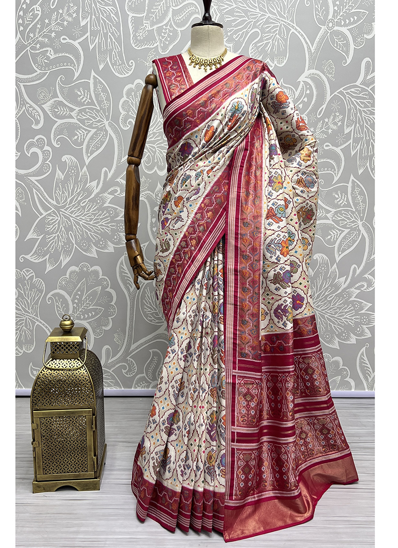 Rani Meena Silk Party Wear Thread Work Saree A3020 D