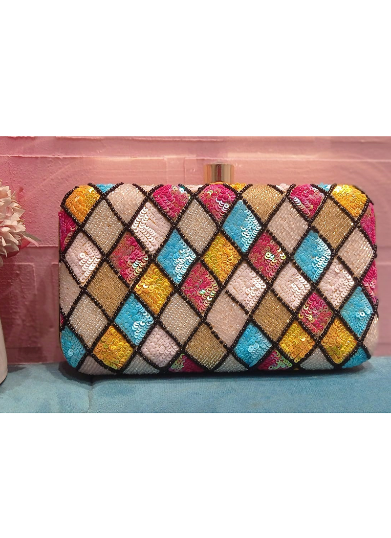 Party Wear Clutch Purse Online Luxurious Party Wear Ethnic Purse - Main Image