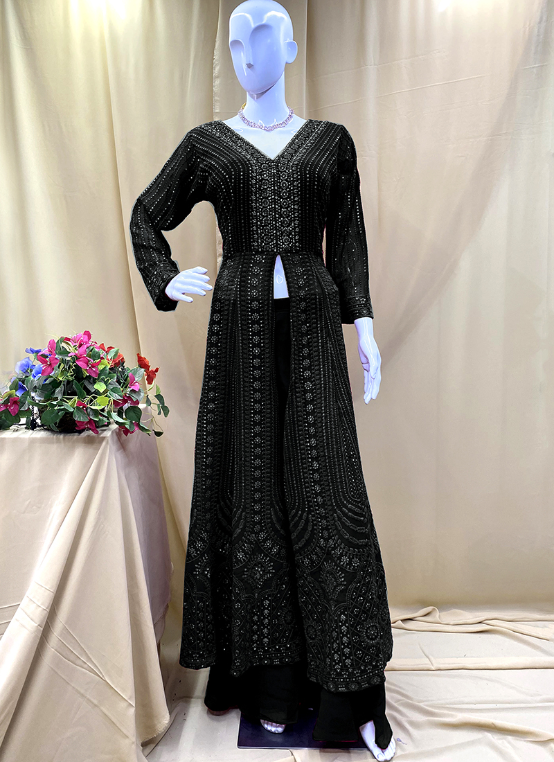 Western Gown Black Designer Frock Western Dress| Maharani Designer