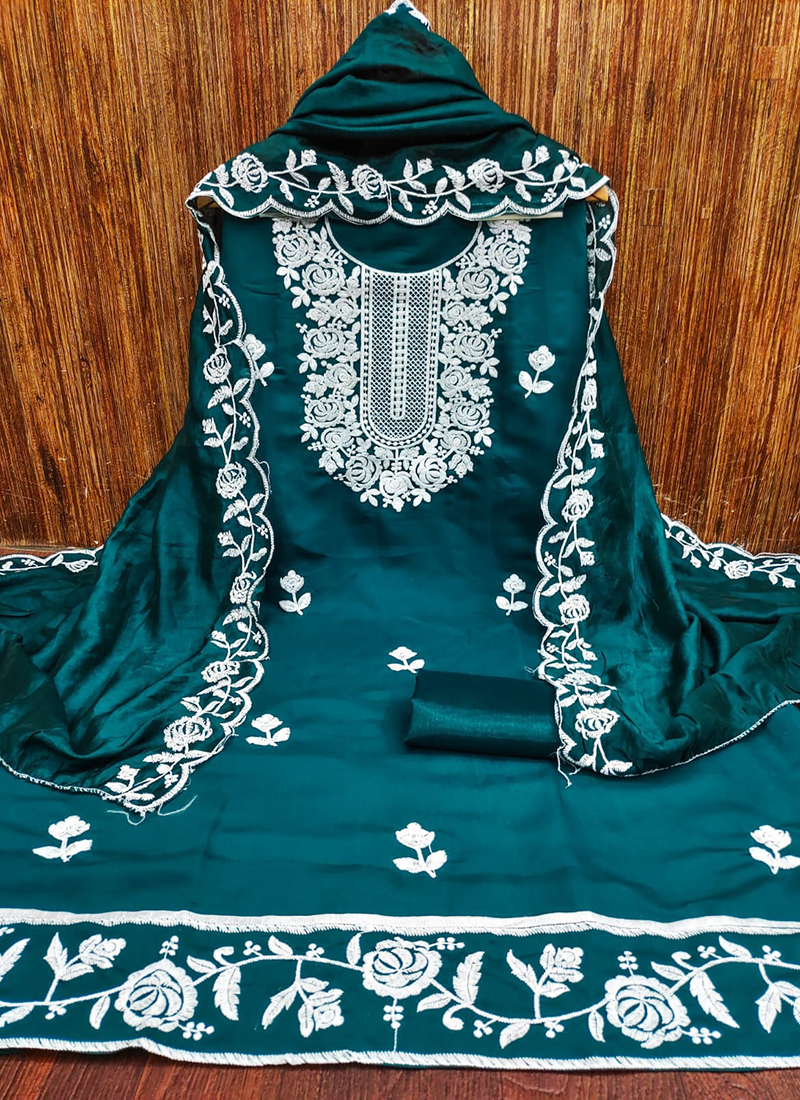 Pure Cotton Chanderi Hand Block Print Dress Material – Uppadasarees.in