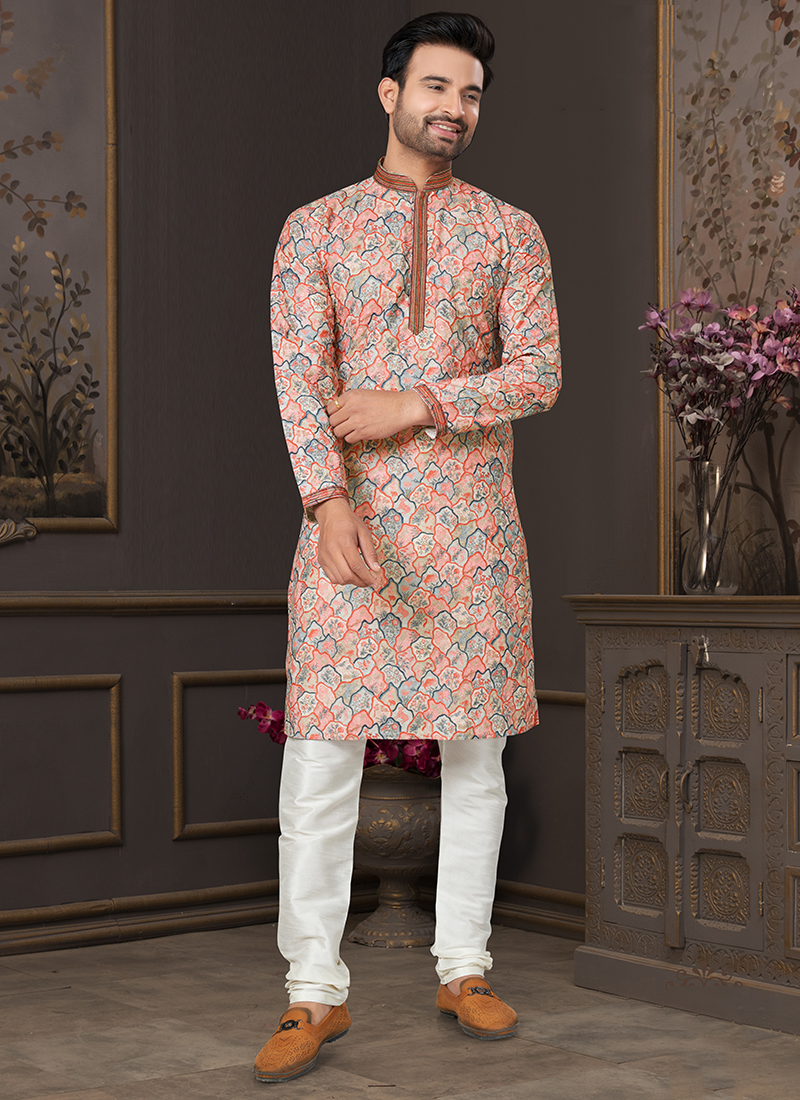 Buy Heavy Cotton Multi Color Party Wear Digital Printed Readymade