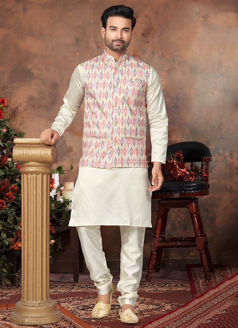 Buy ONNIX Men's Silk Modi Jacket, nehru Jacket, Wedding Dress For Men,  Indian Waistcoat For Men Online at Best Prices in India - JioMart.
