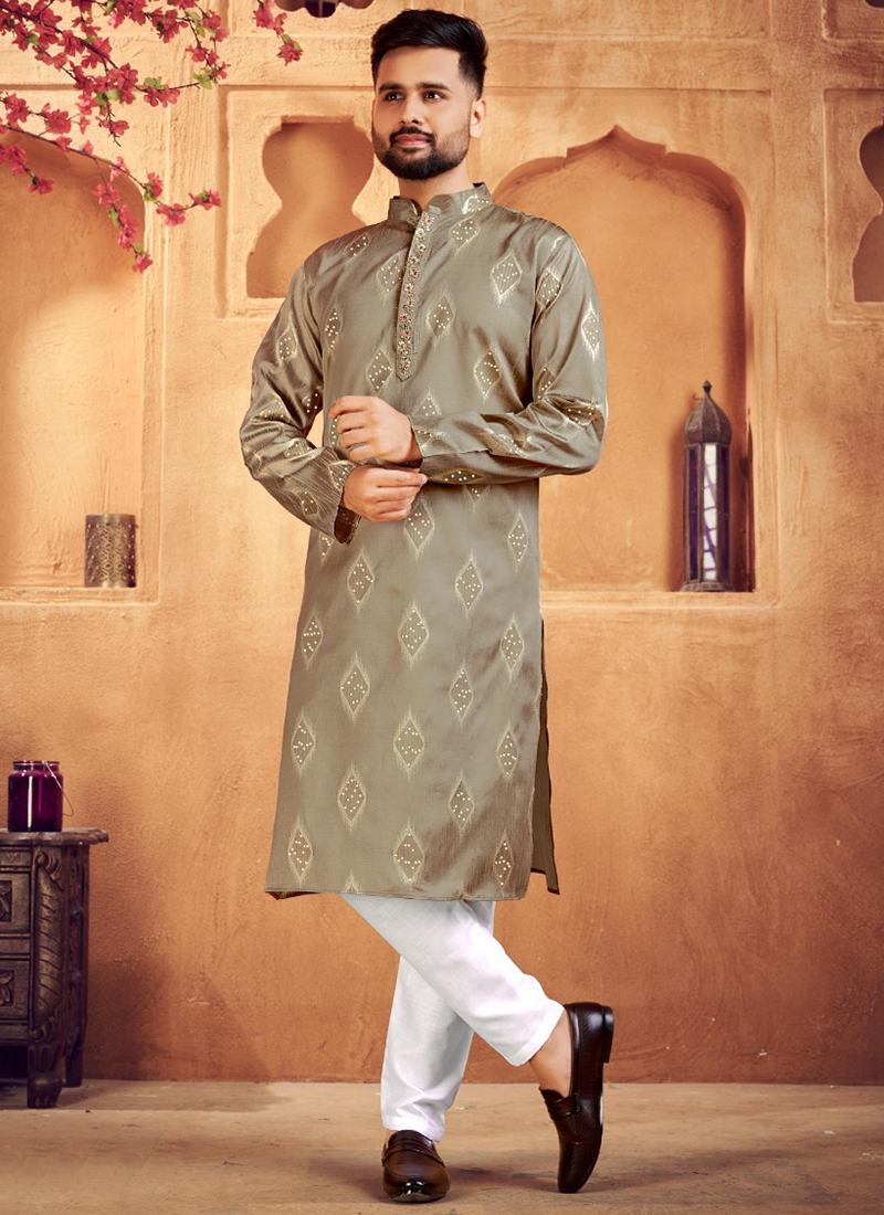 Royal Men11 jacquard Silk Wholesale Mens Readymade Kurta Pyjama 7 Pieces catalog Catalog