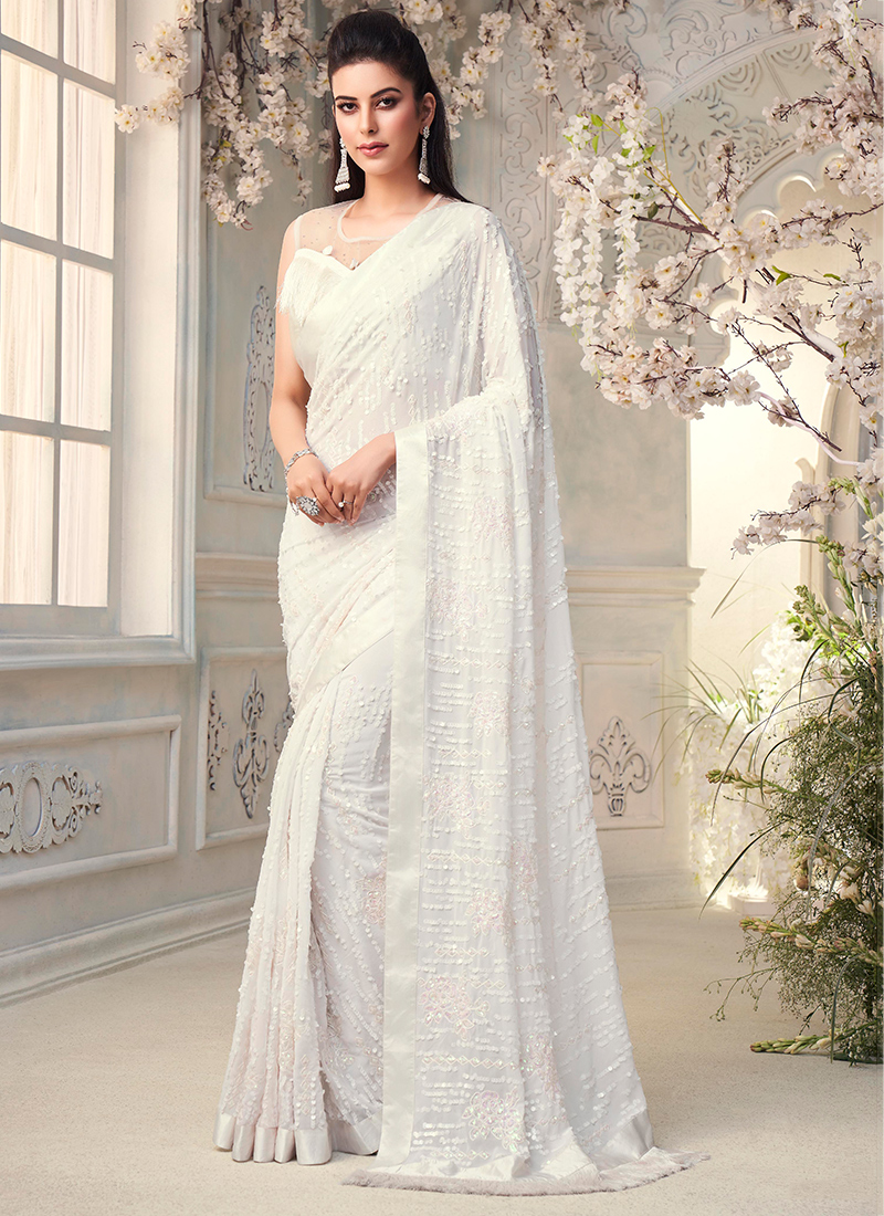 Designer Sequence Work Saree Party Wear - Bella Signora