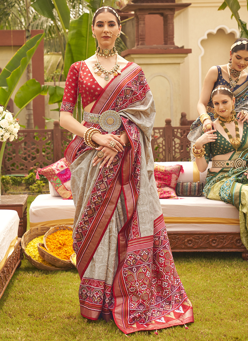 Kerala Kasavu Saree with Maroon and Silver Border – Keraloom