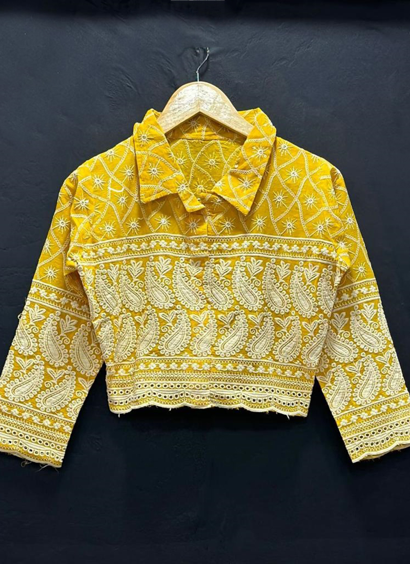 Buy Yellow Heavy Lakhnavi Festival Wear Sequence Work Readymade