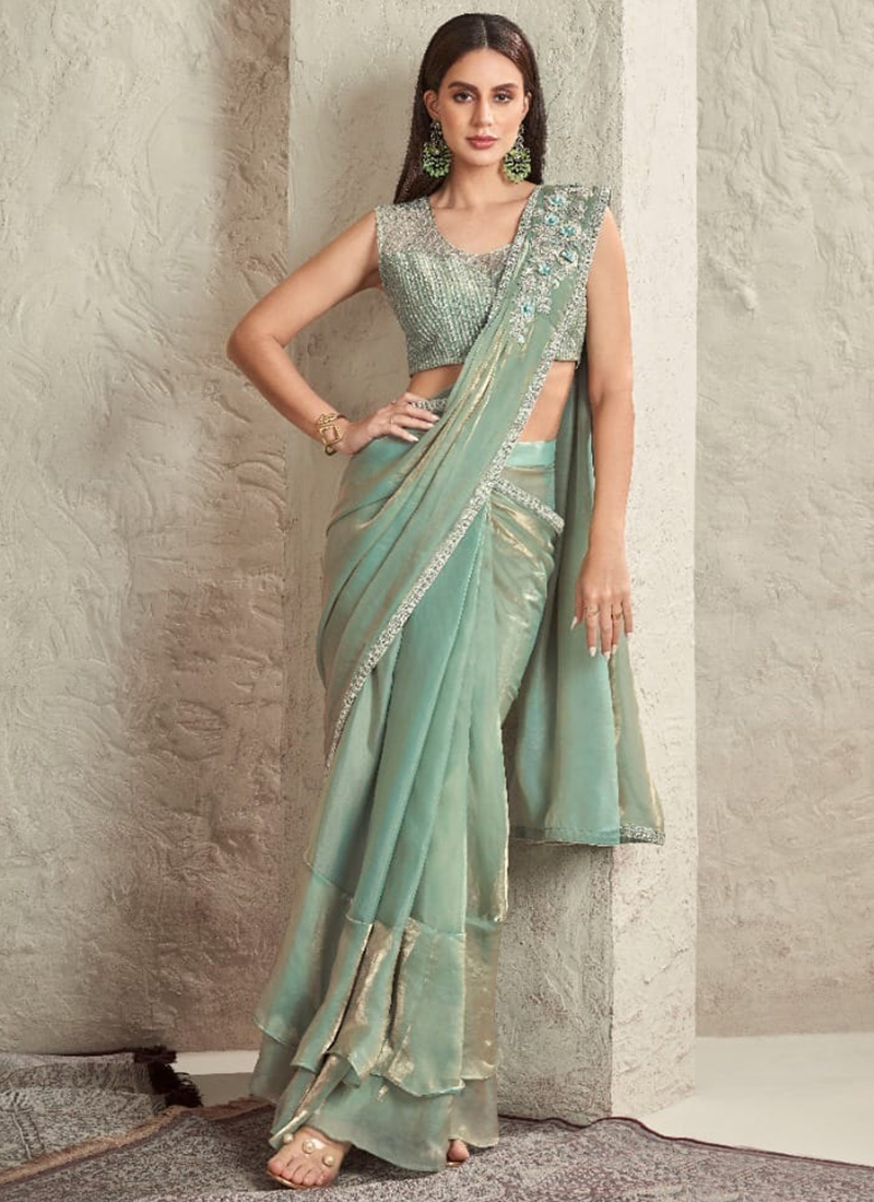 Party Wear Shimmer Silk 3 Pcs Salwar Set - PSSS10
