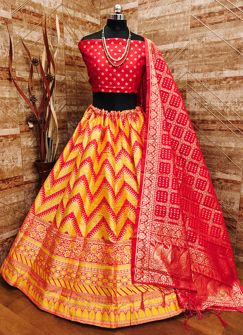 Buy Silk Party Wear Lehenga Choli In Yellow Color Online - LLCV01945 |  Andaaz Fashion