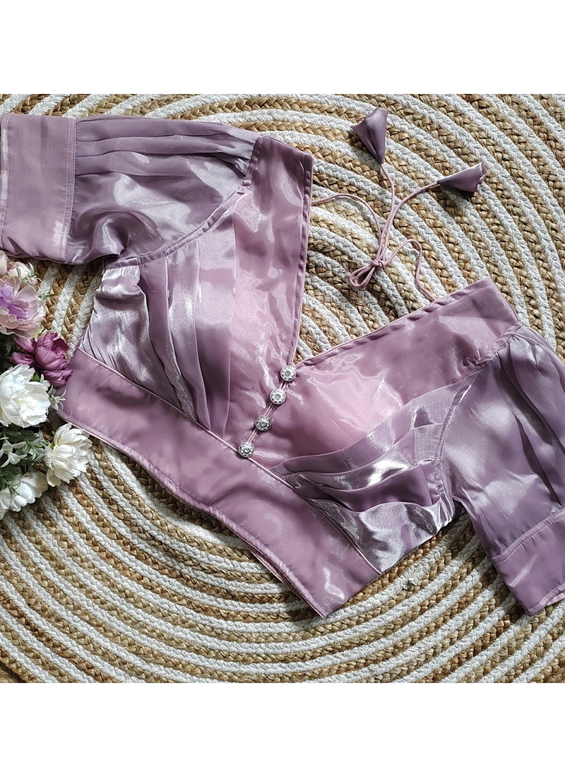 Jimmy Choo Lilac Party Wear Fancy Blouse