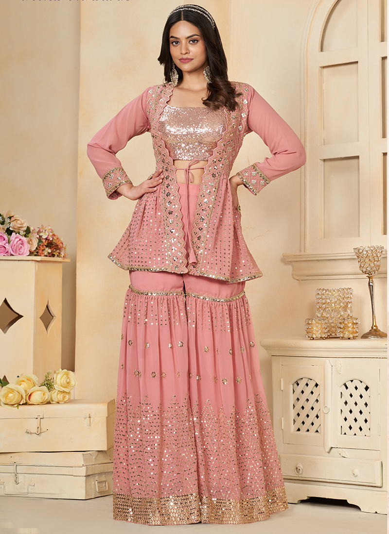 Pink Party Wear Salwar Suit Online Shopping Wedding Party