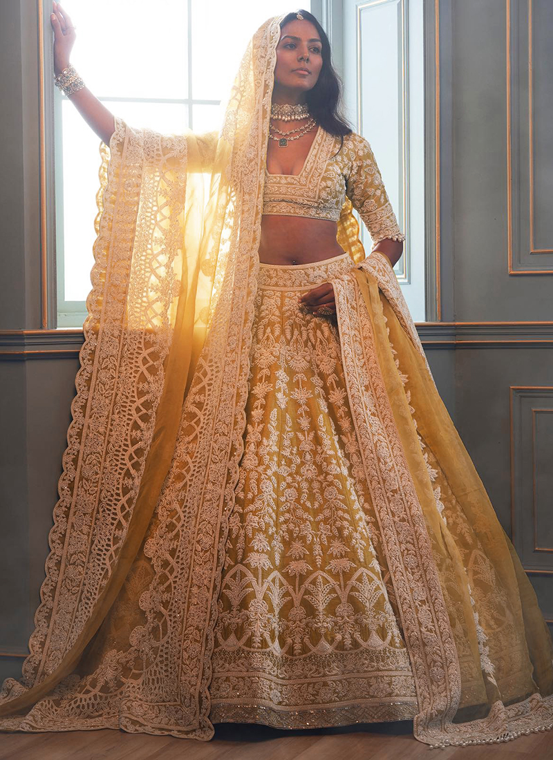 Marriage Yellow Bridal Lehenga Bridal Lehenga Best Bride And Groom
