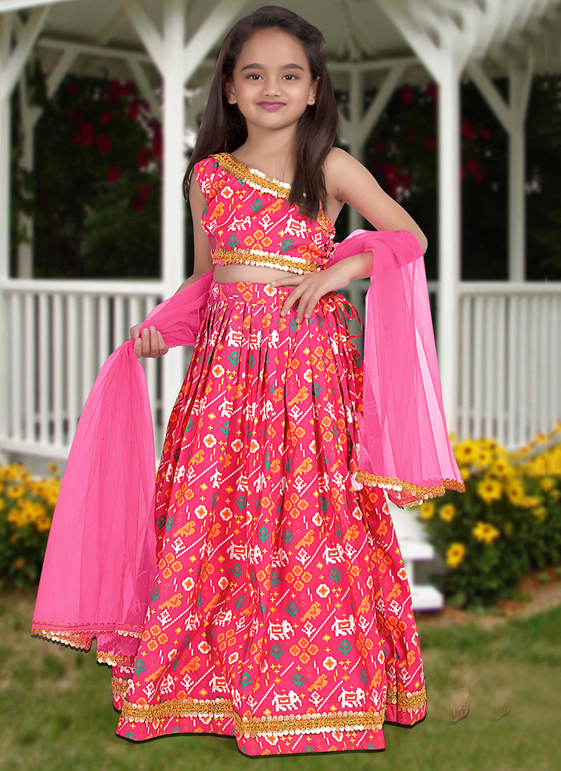 Printed Lehenga Lehenga Choli 10 Years Girl Girls Green Lehenga