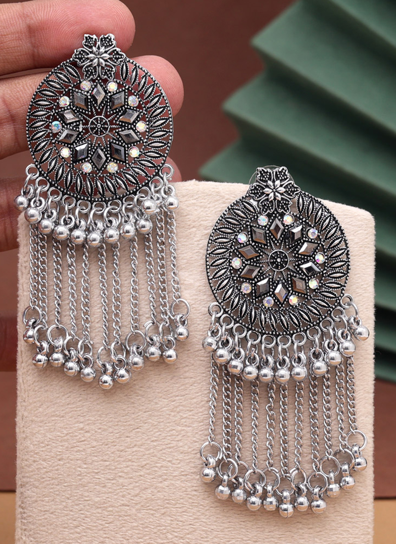 Oxidized Jewellery Earrings For Long Kurtis Buy Traditional Wear