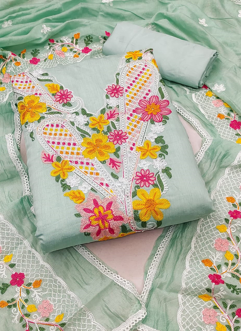cut work dress materials Applique Cut Work Dress Material at  1400/piece in Jodhpur