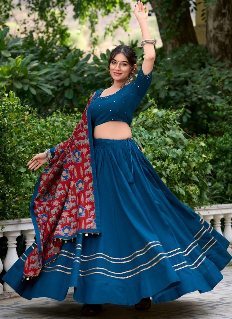 Ghagra Choli Traditional Dress Which State Buy Pure Cotton Firozi