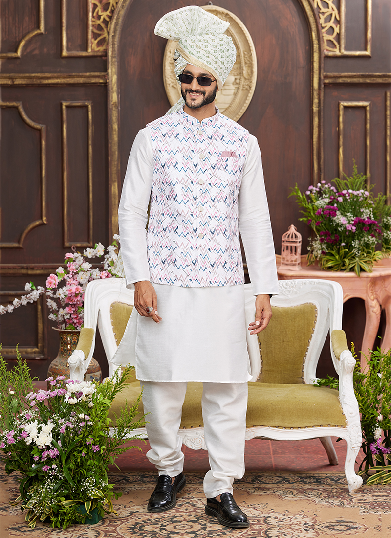 Wedding Nehru Shirt Pajama Silk Kurta Modi Coat Wedding Dress Silk