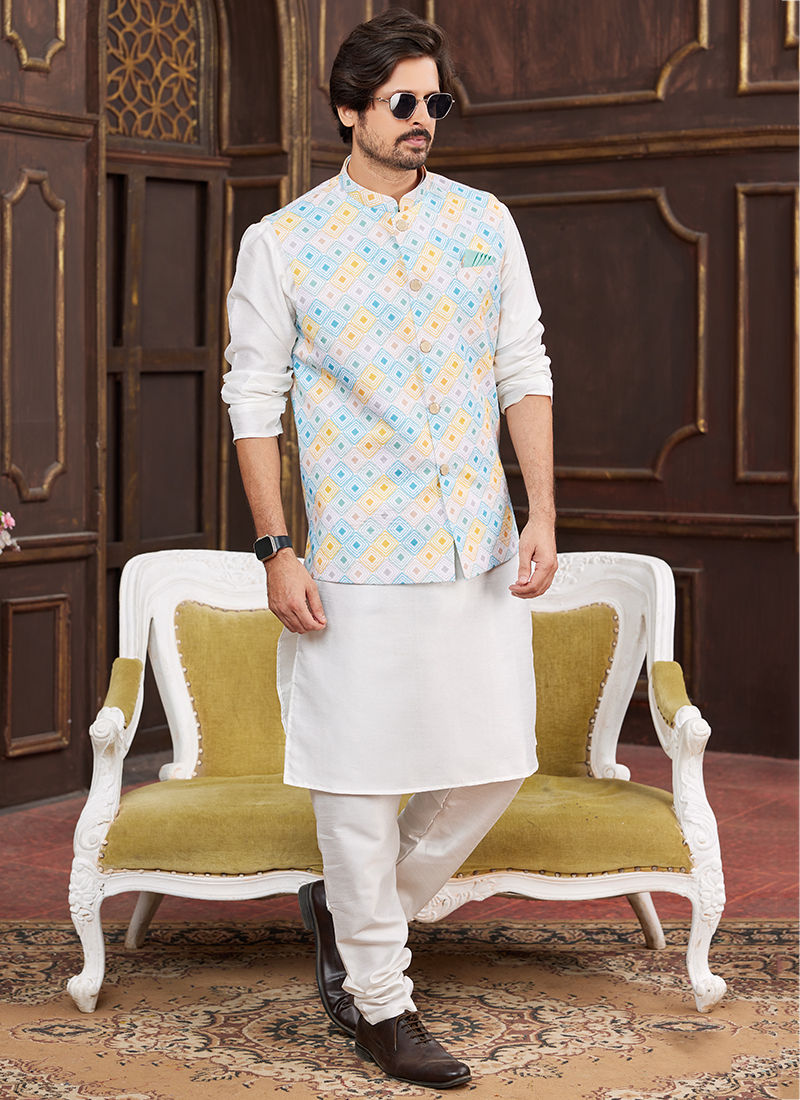 Clearance white printed modi jacket Discount